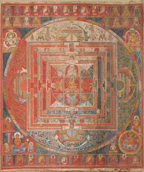 Manjuvajramandala avec 43 divinités